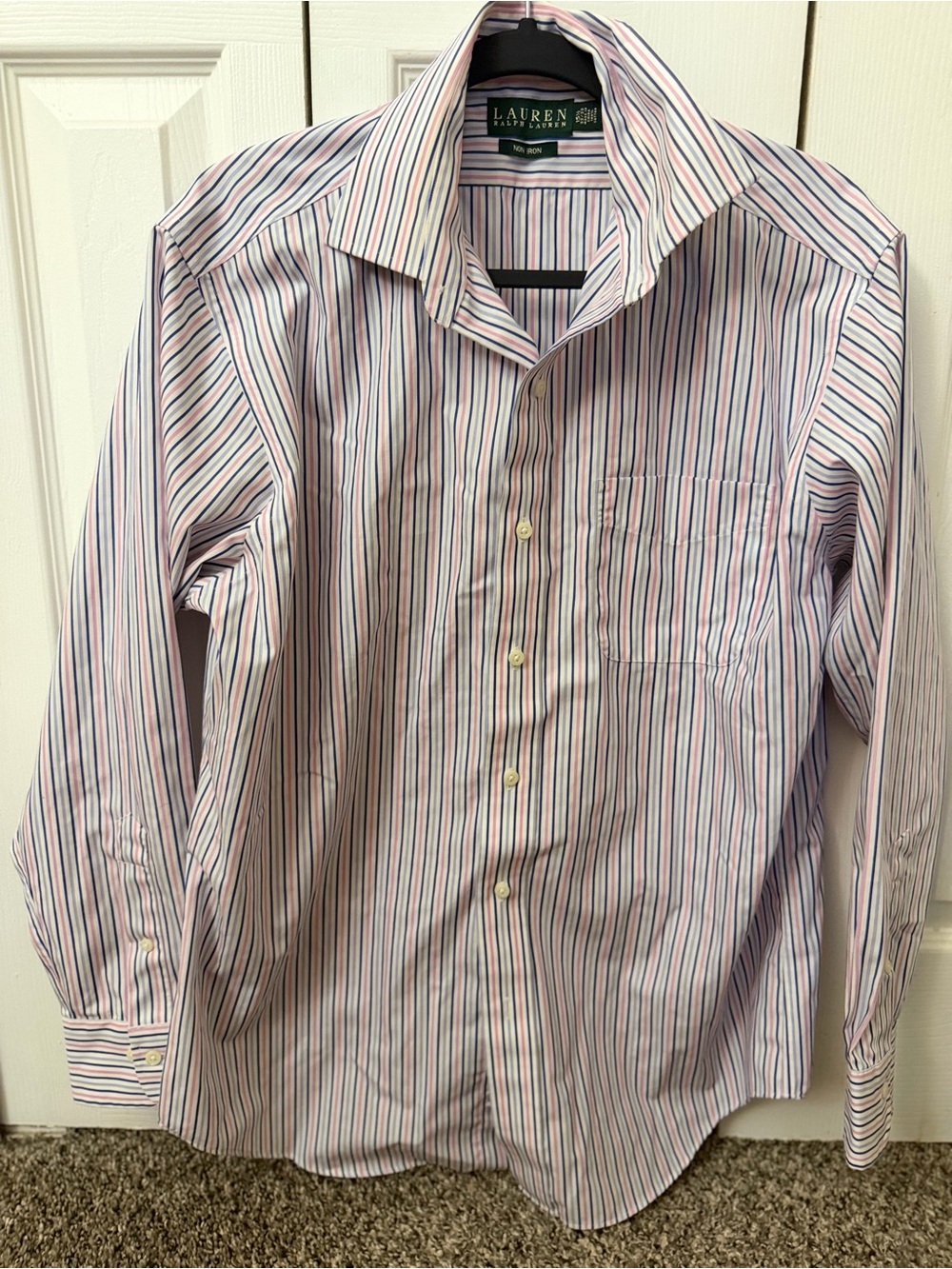 Ralph Lauren Pink and Blue Multi-Stripe Button-Down Shirt
